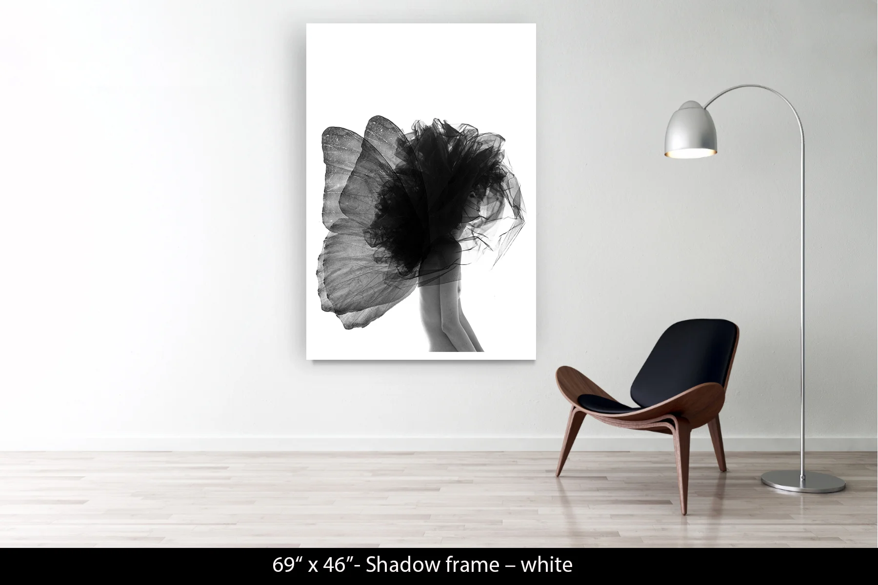 69"x46" | Shadow Frame White
