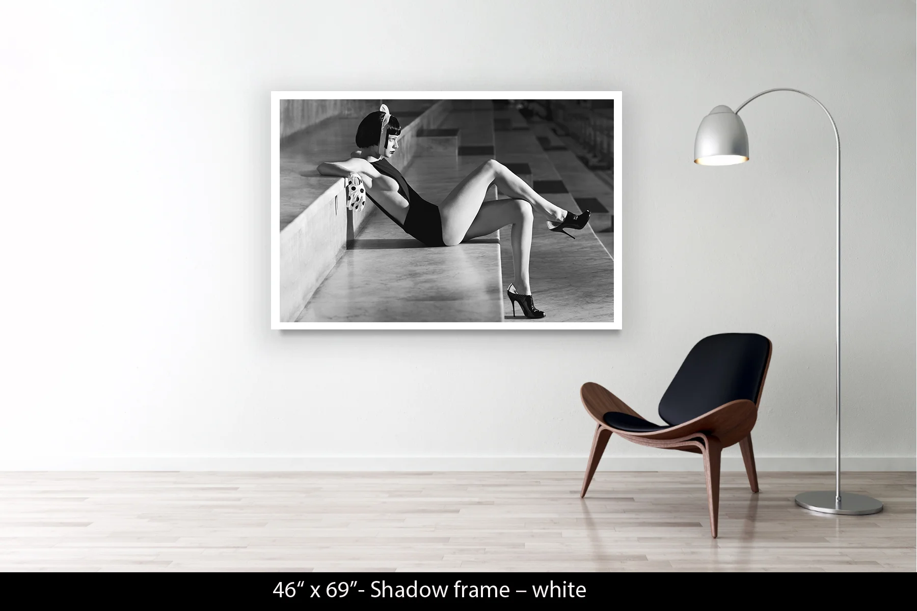 46"x69" | Shadow Frame White