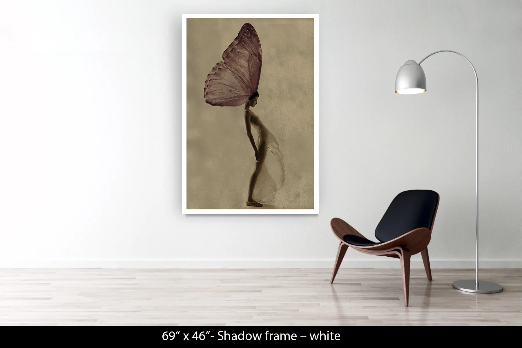 69"x46" | Shadow Frame White