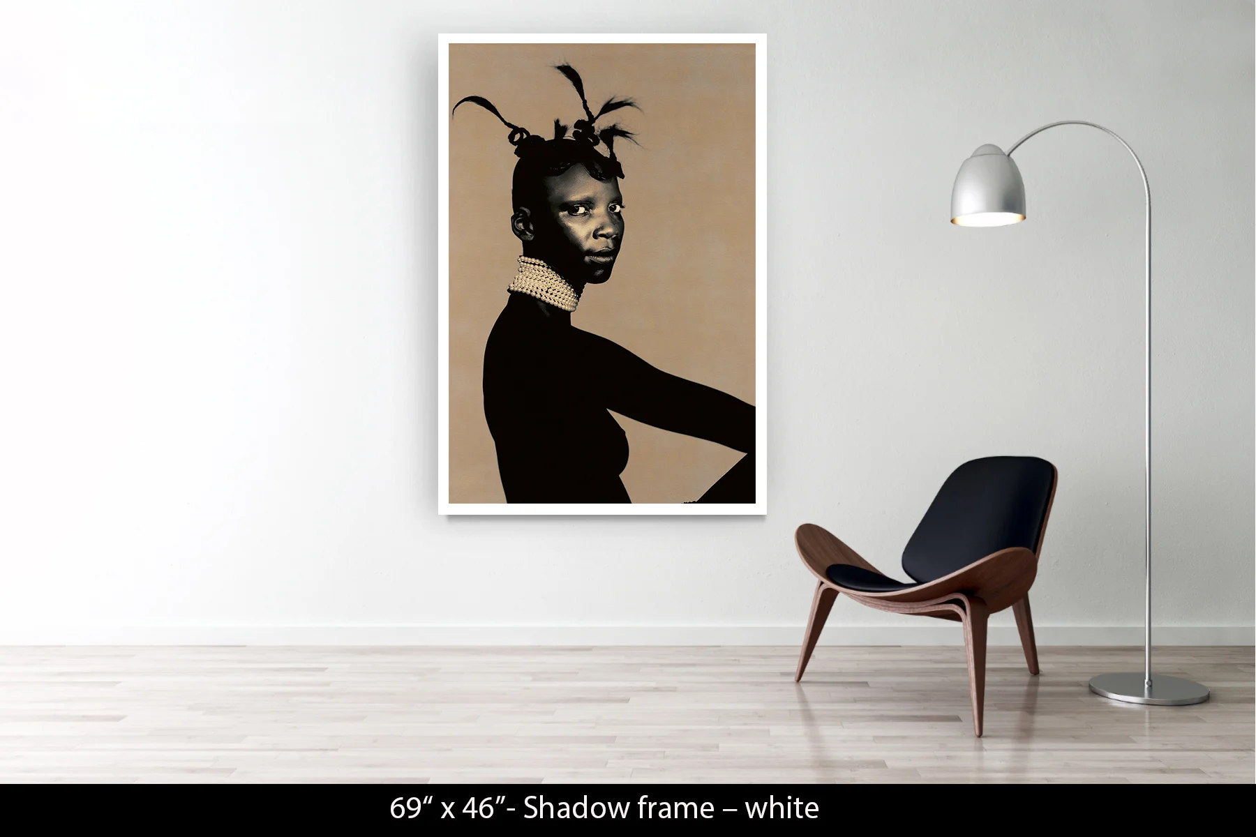 69"x46" | Shadow Frame White
