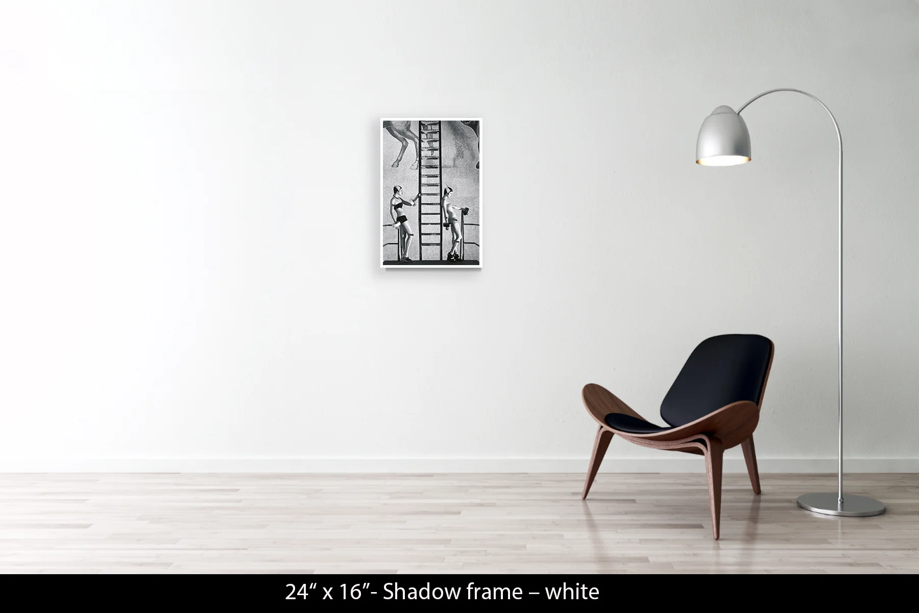 24"x16" | Shadow Frame White