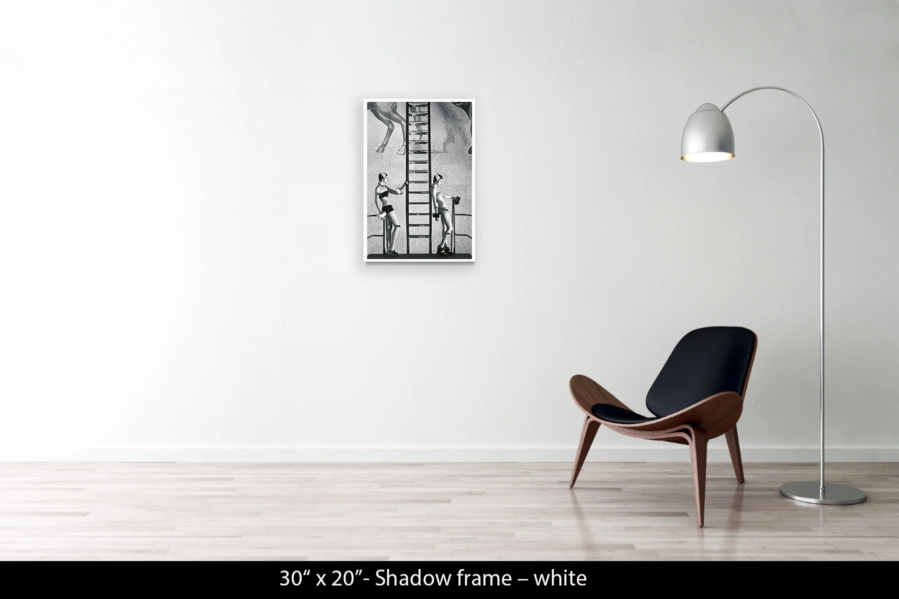30"x20" | Shadow Frame White