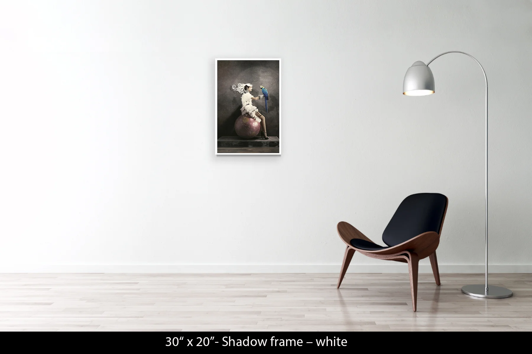 30"x20" | Shadow Frame White
