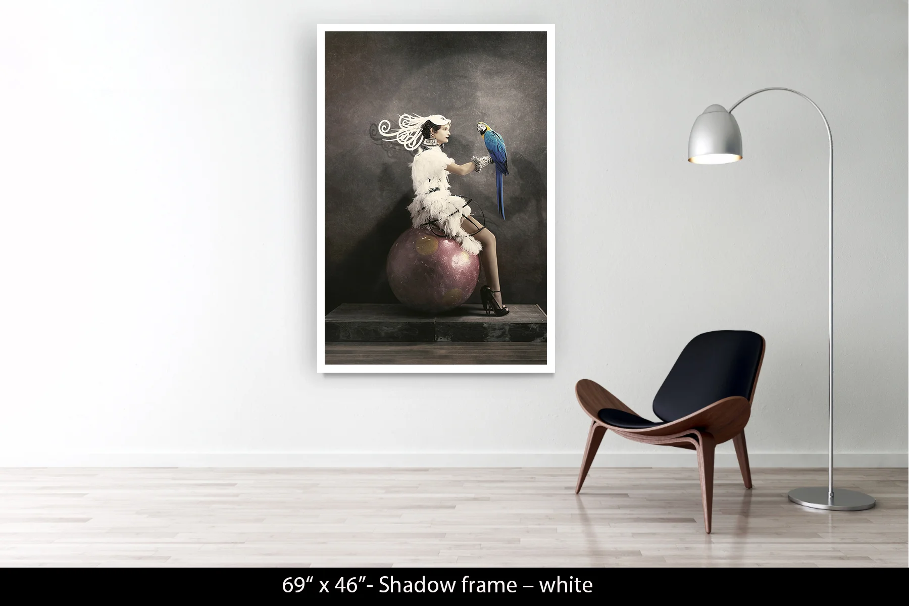 69"x46" | Shadow Frame White