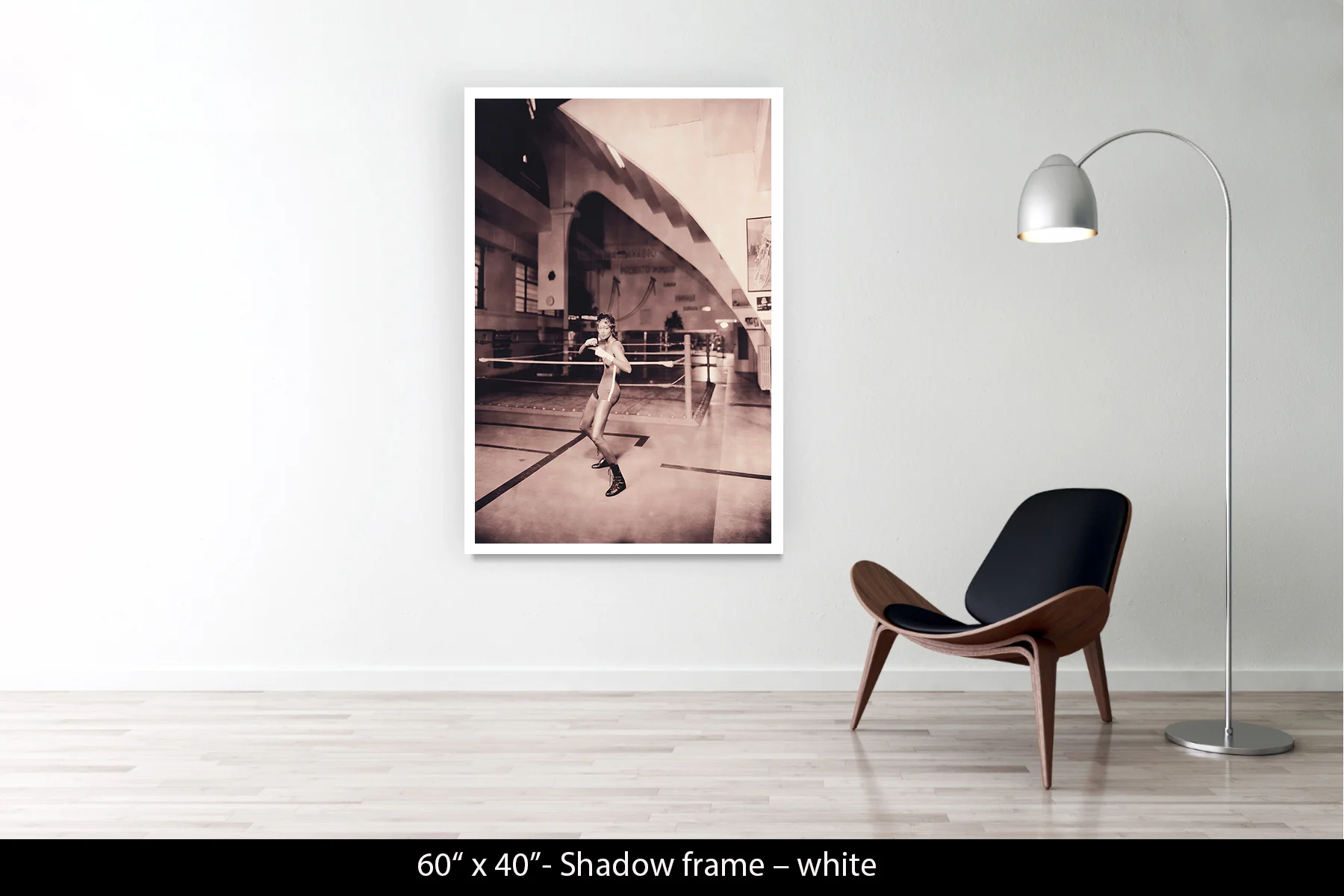 60"x40" | Shadow Frame White