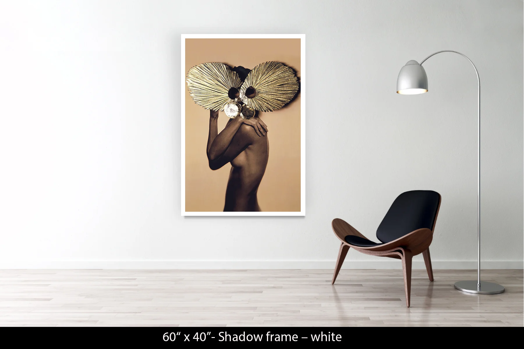 60"x40" | Shadow Frame White