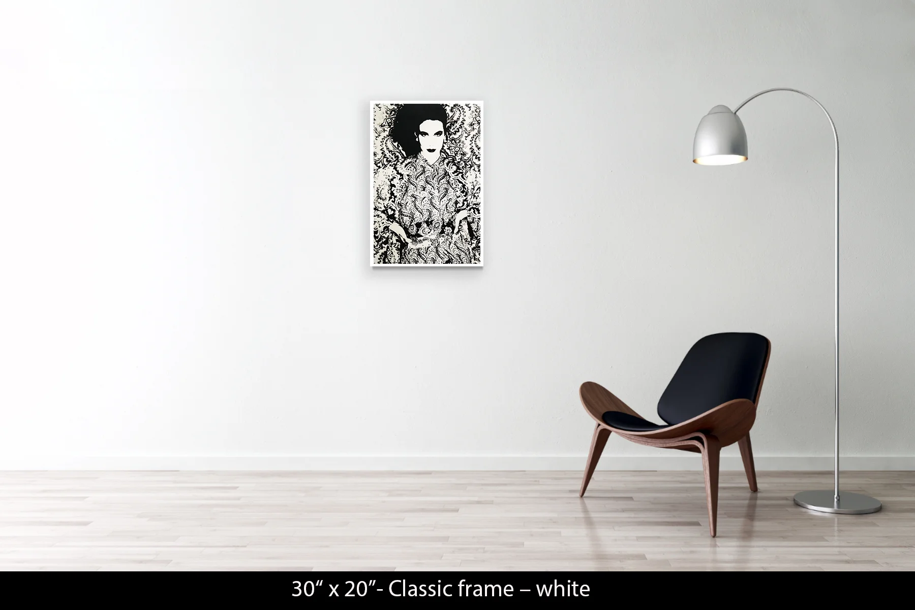 30"x20" | Classic Frame White