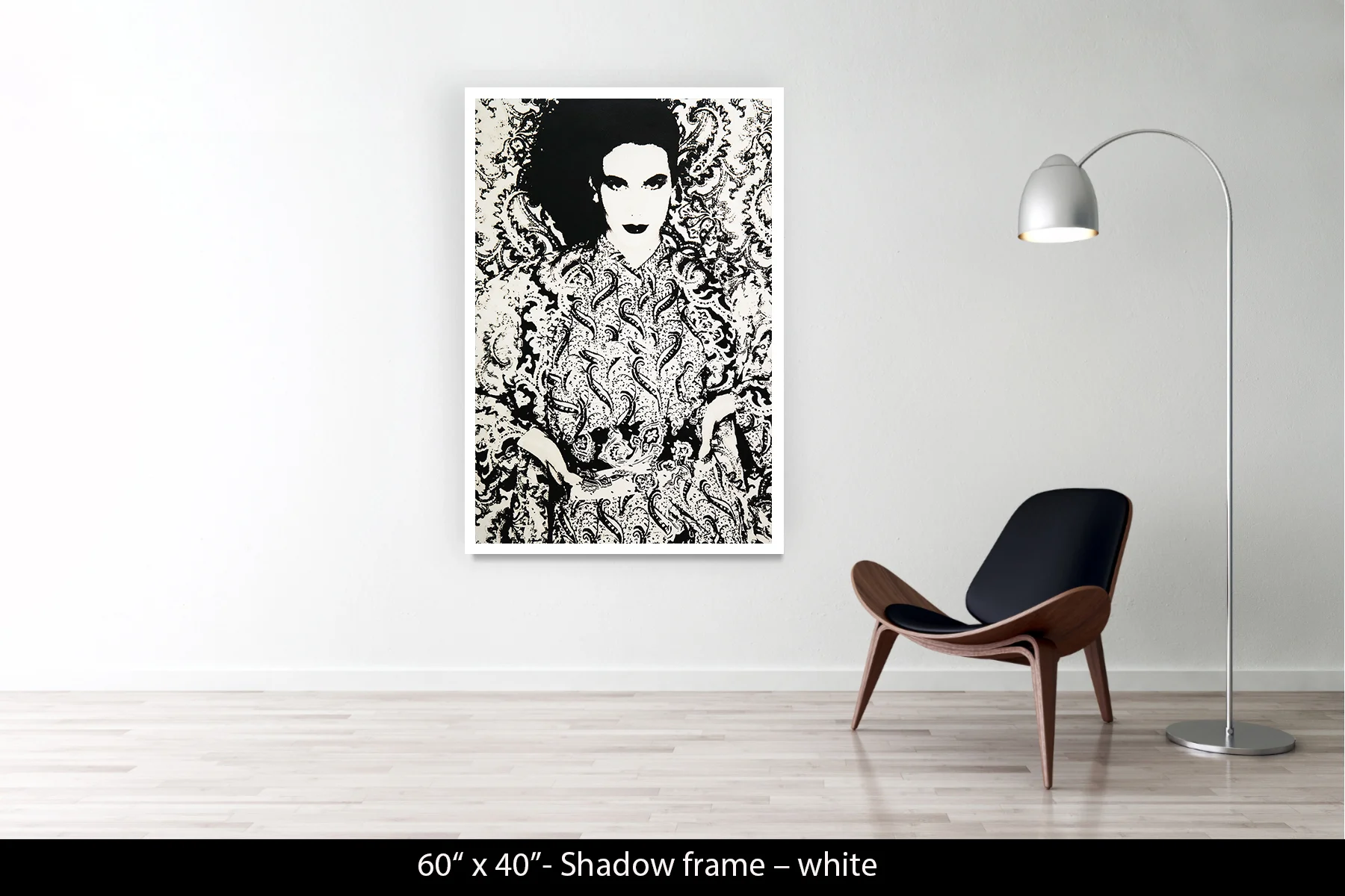 60"x40" | Shadow Frame White