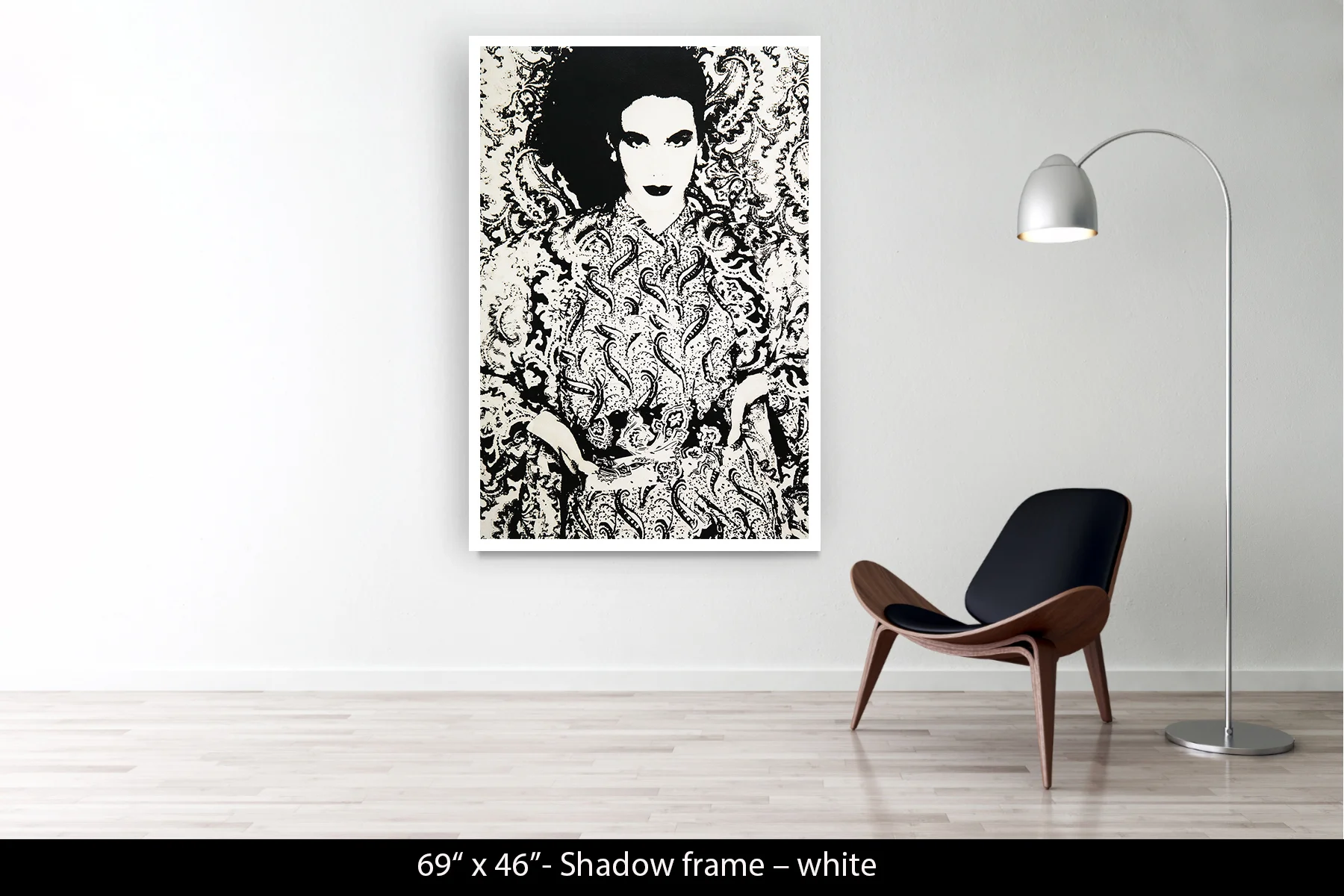 69"x46" | Shadow Frame White