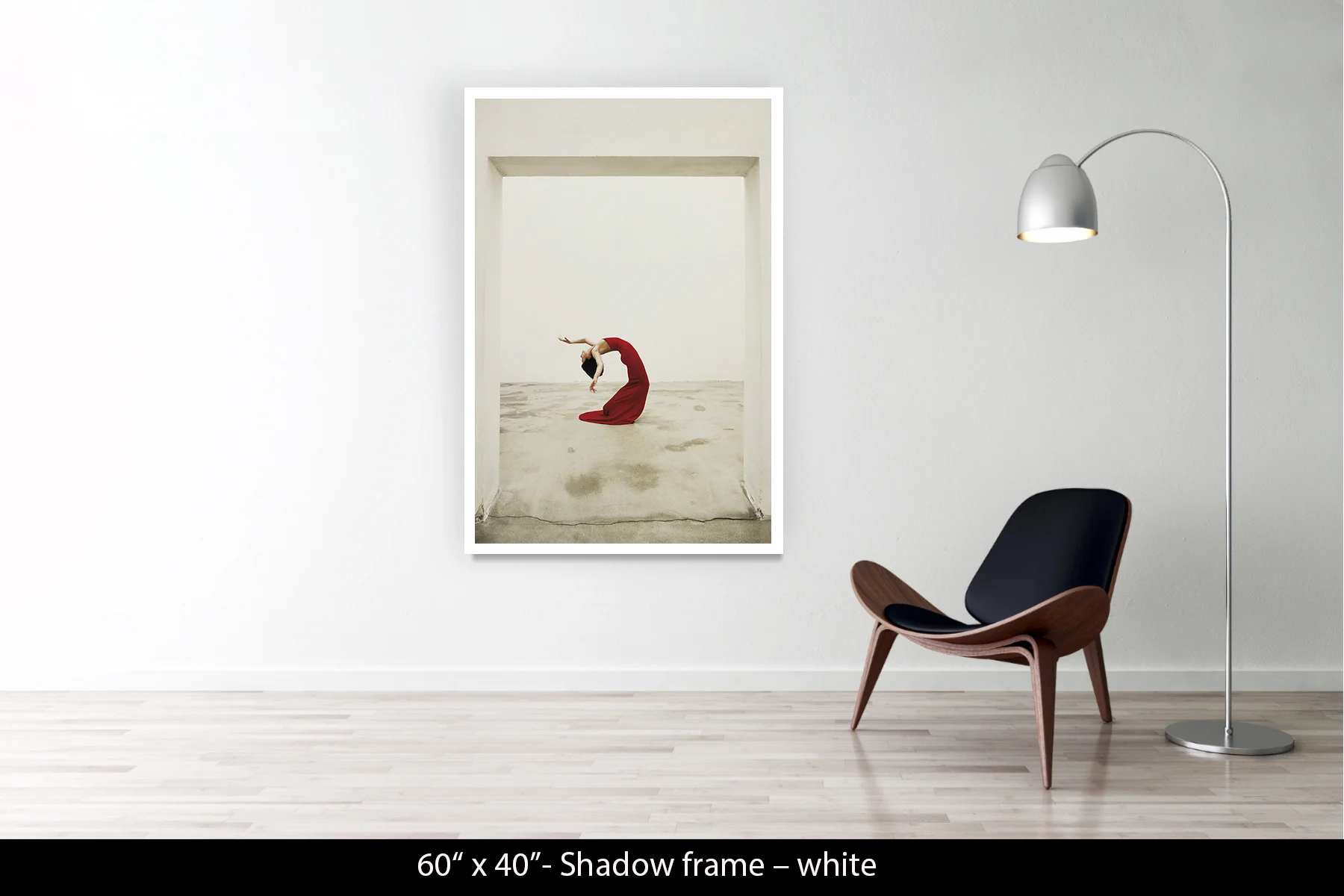 60"x40" | Shadow Frame White