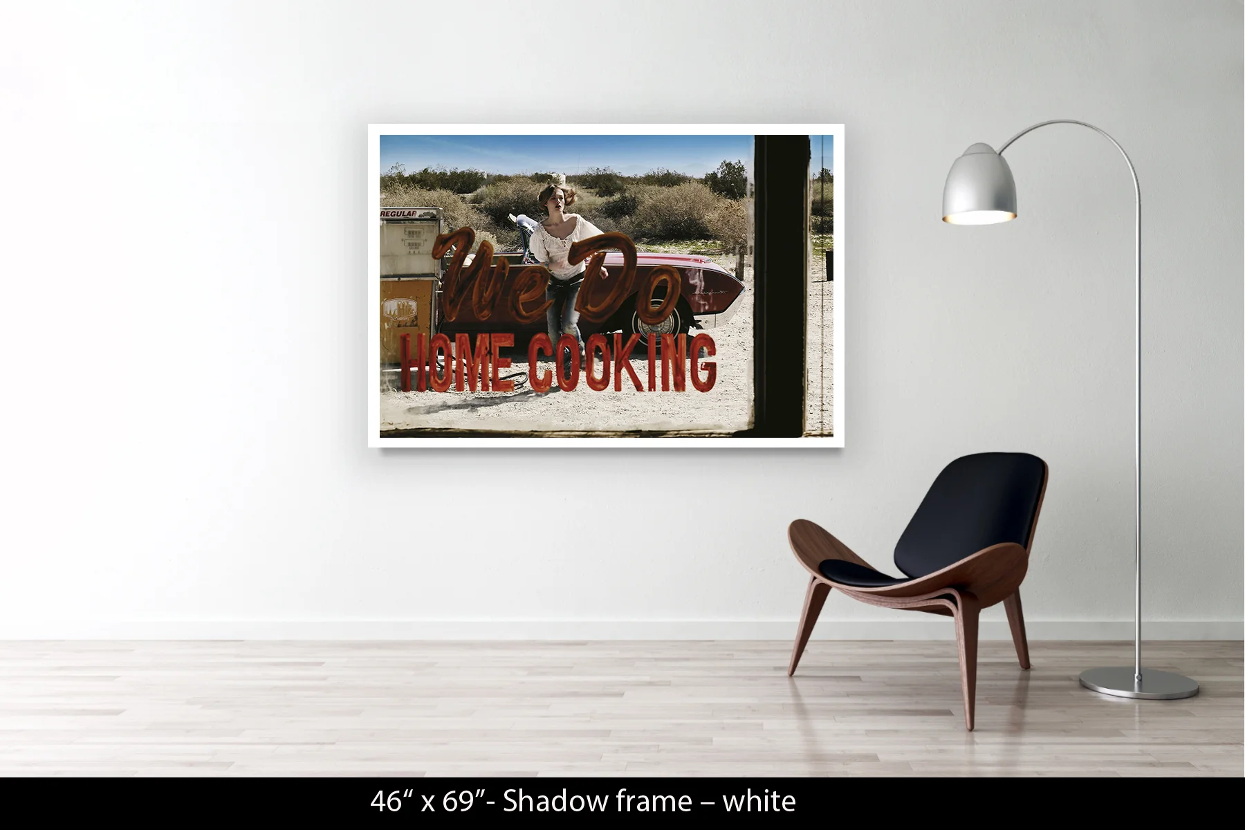46"x69" | Shadow Frame White