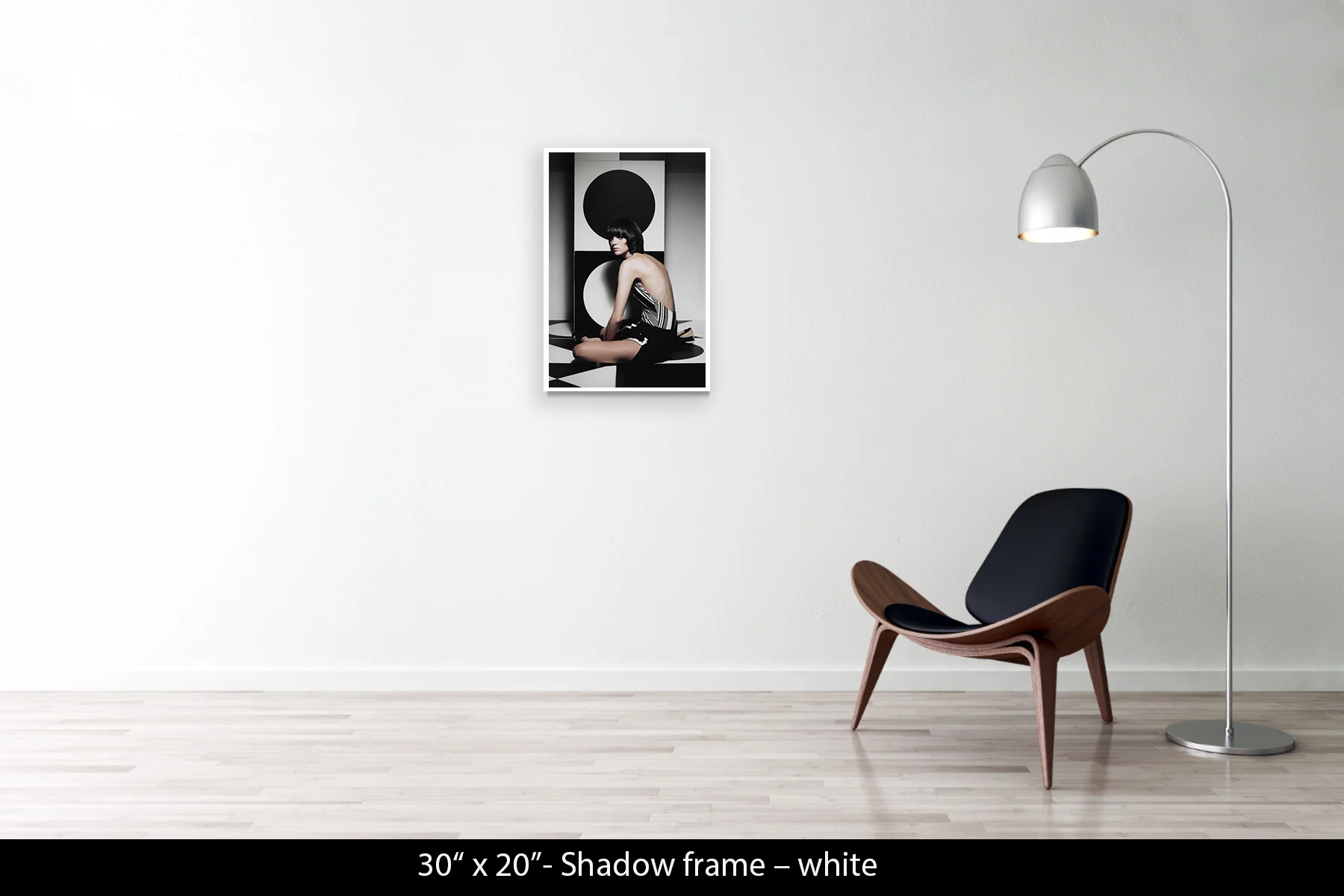 30"x20" | Shadow Frame White
