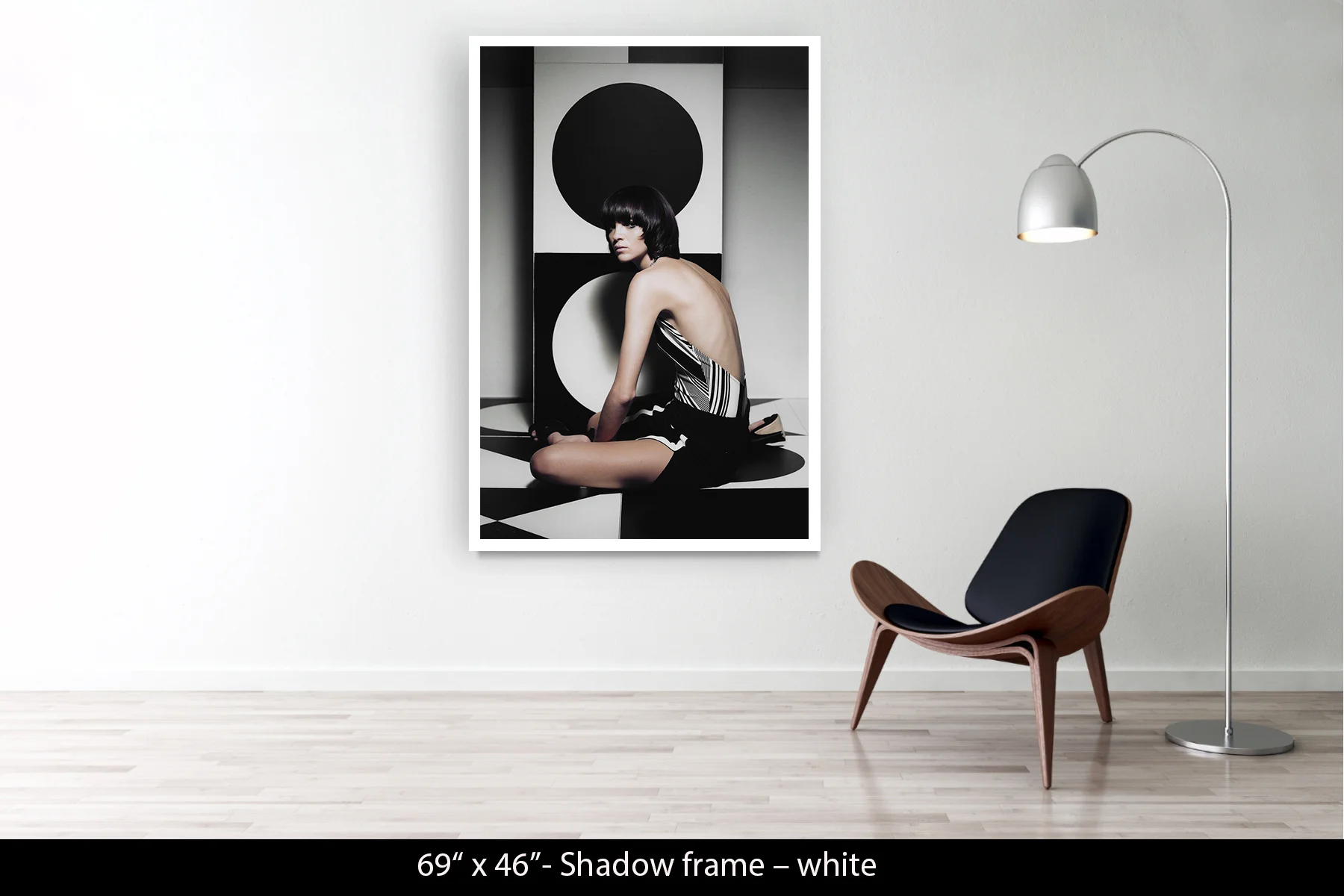 69"x46" | Shadow Frame White