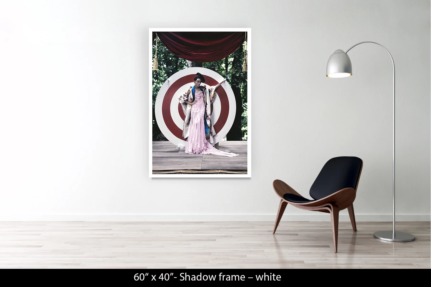 60"x40" | Shadow Frame White