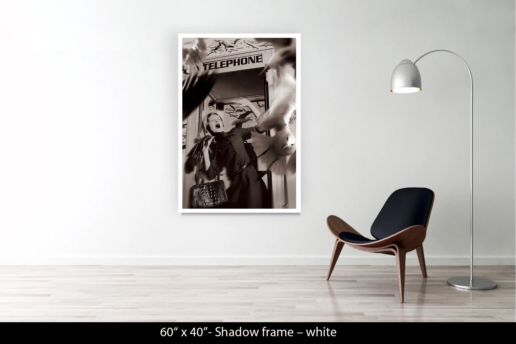 60"x40" | Shadow Frame White