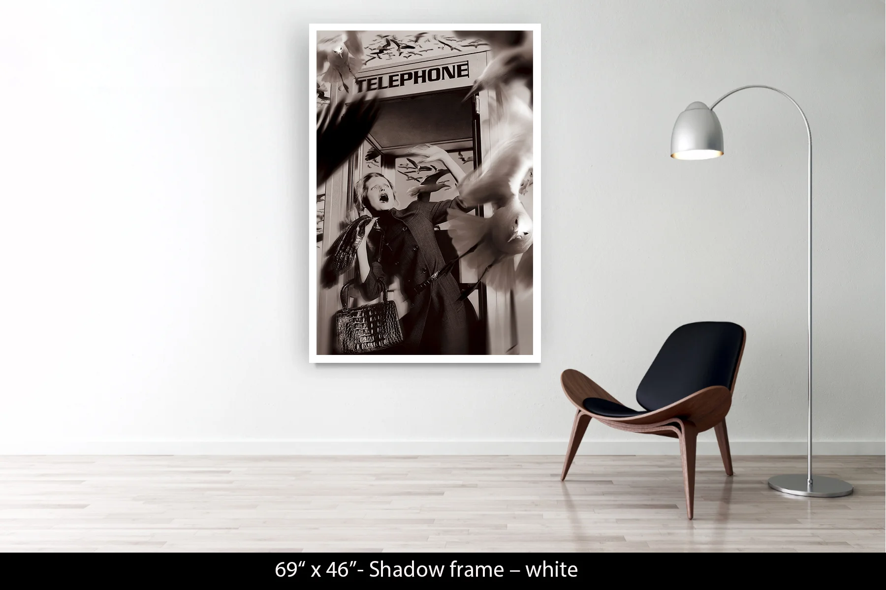 69"x46" | Shadow Frame White