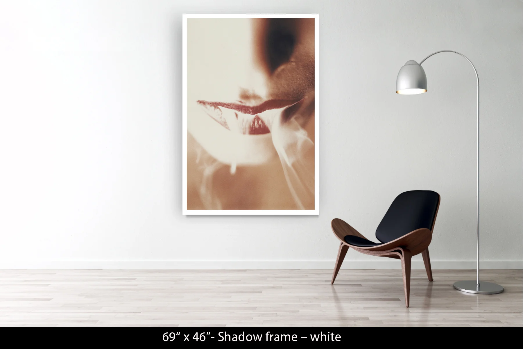 69"x46" | Shadow Frame White