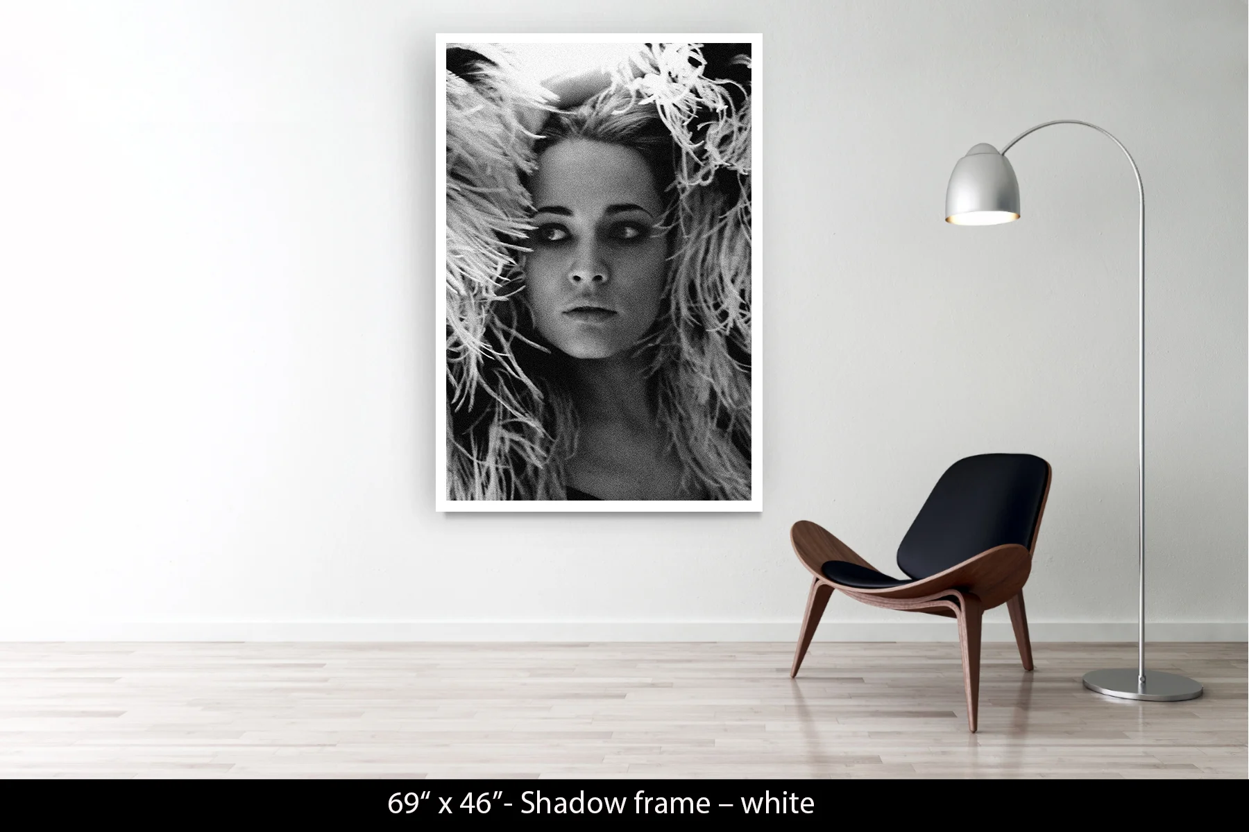 69"x46" | Shadow Frame White