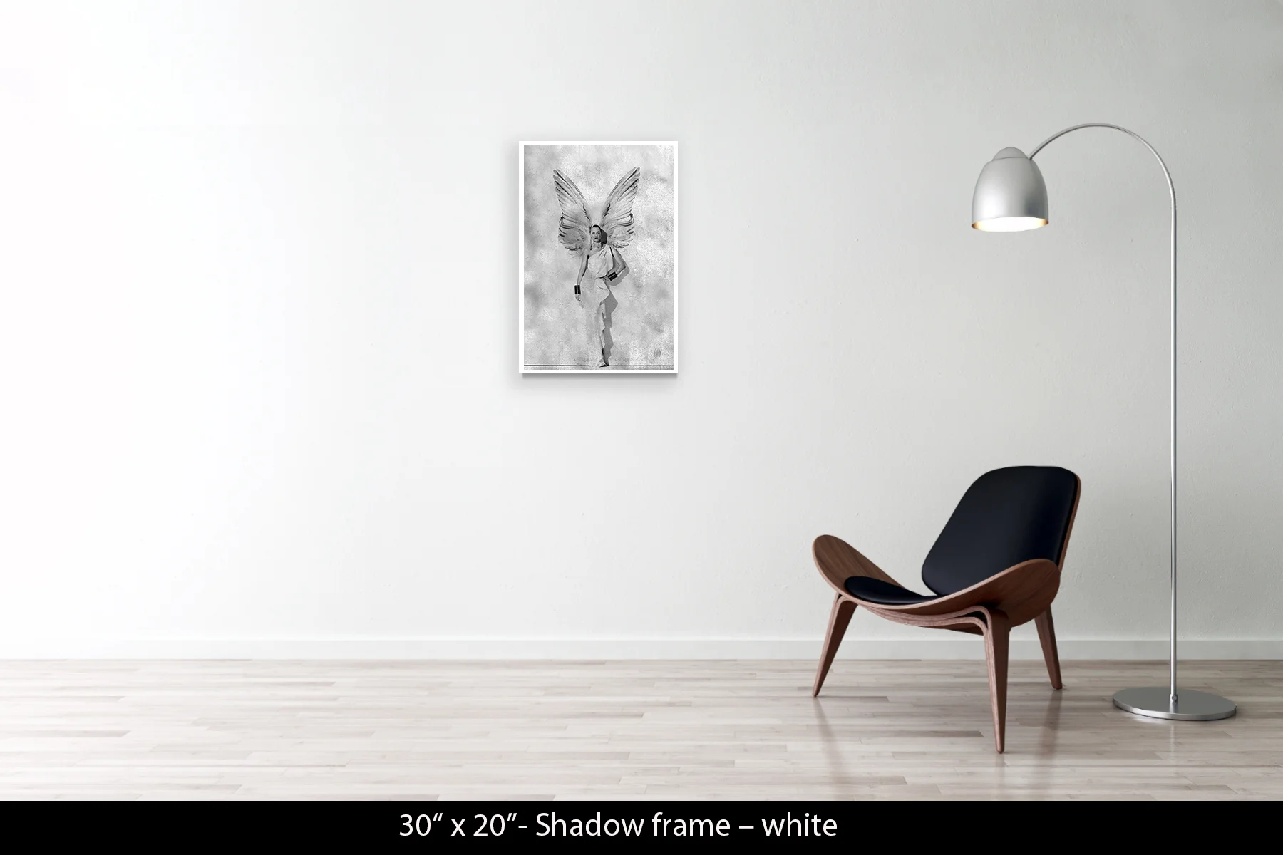 30"x20" | Shadow Frame White