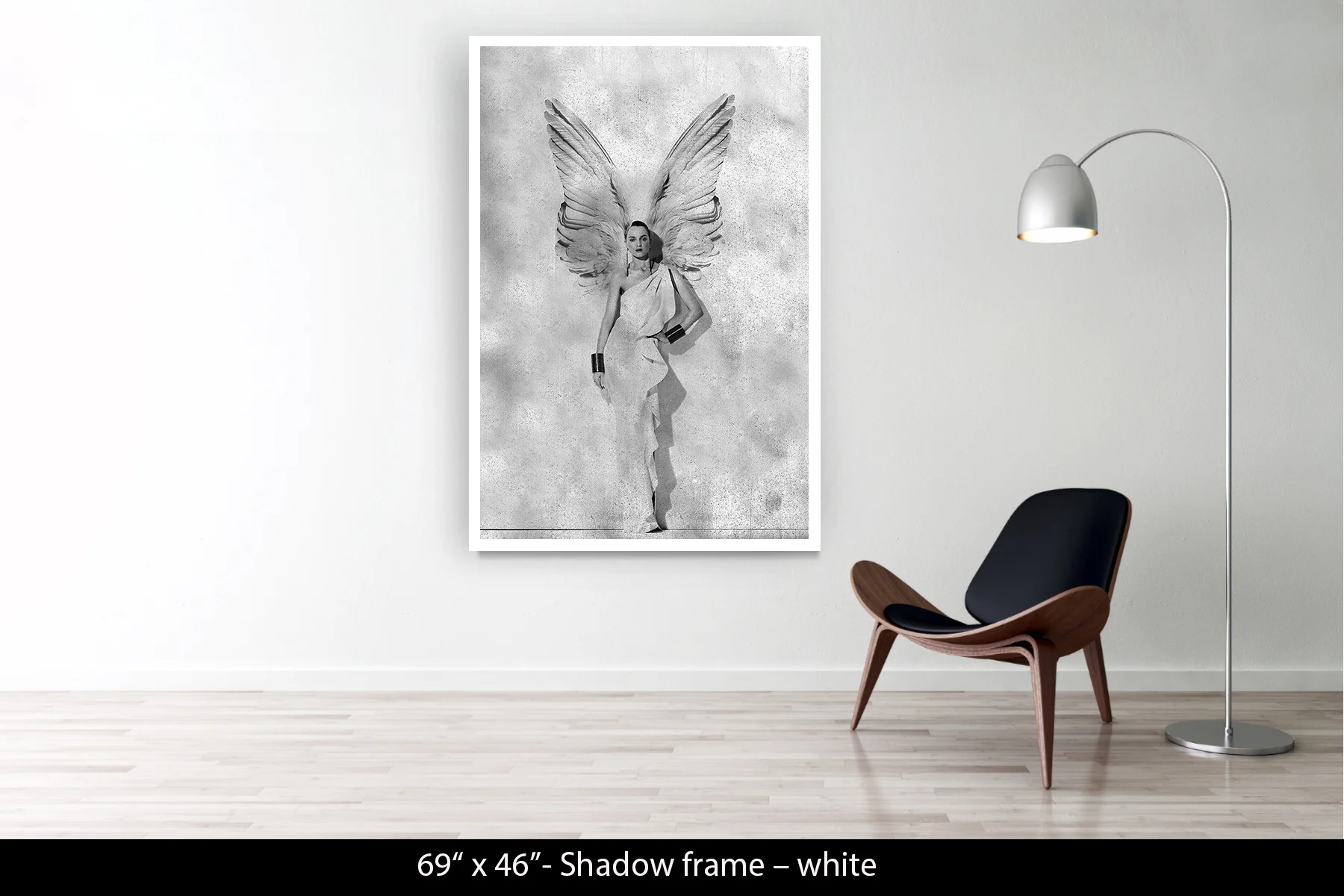 69"x46" | Shadow Frame White