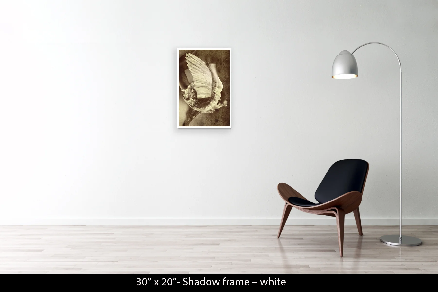 30"x20" | Shadow Frame White