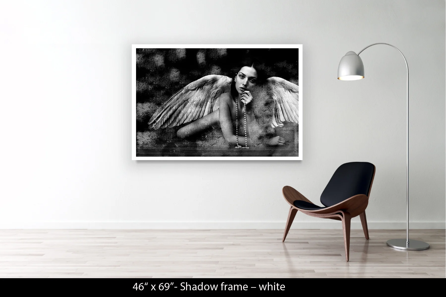 46"x69" | Shadow Frame White