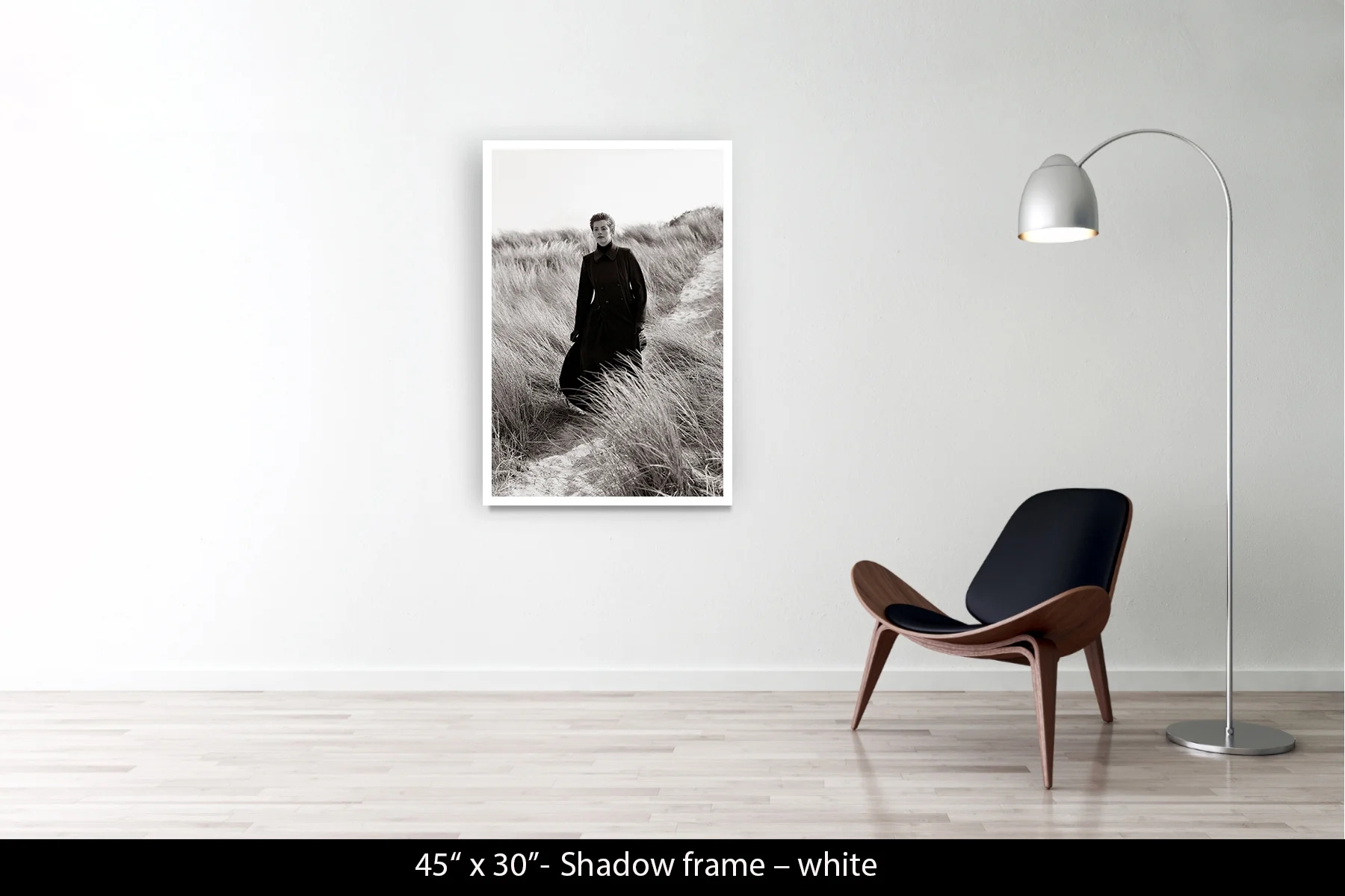 45"x30" | Shadow Frame White