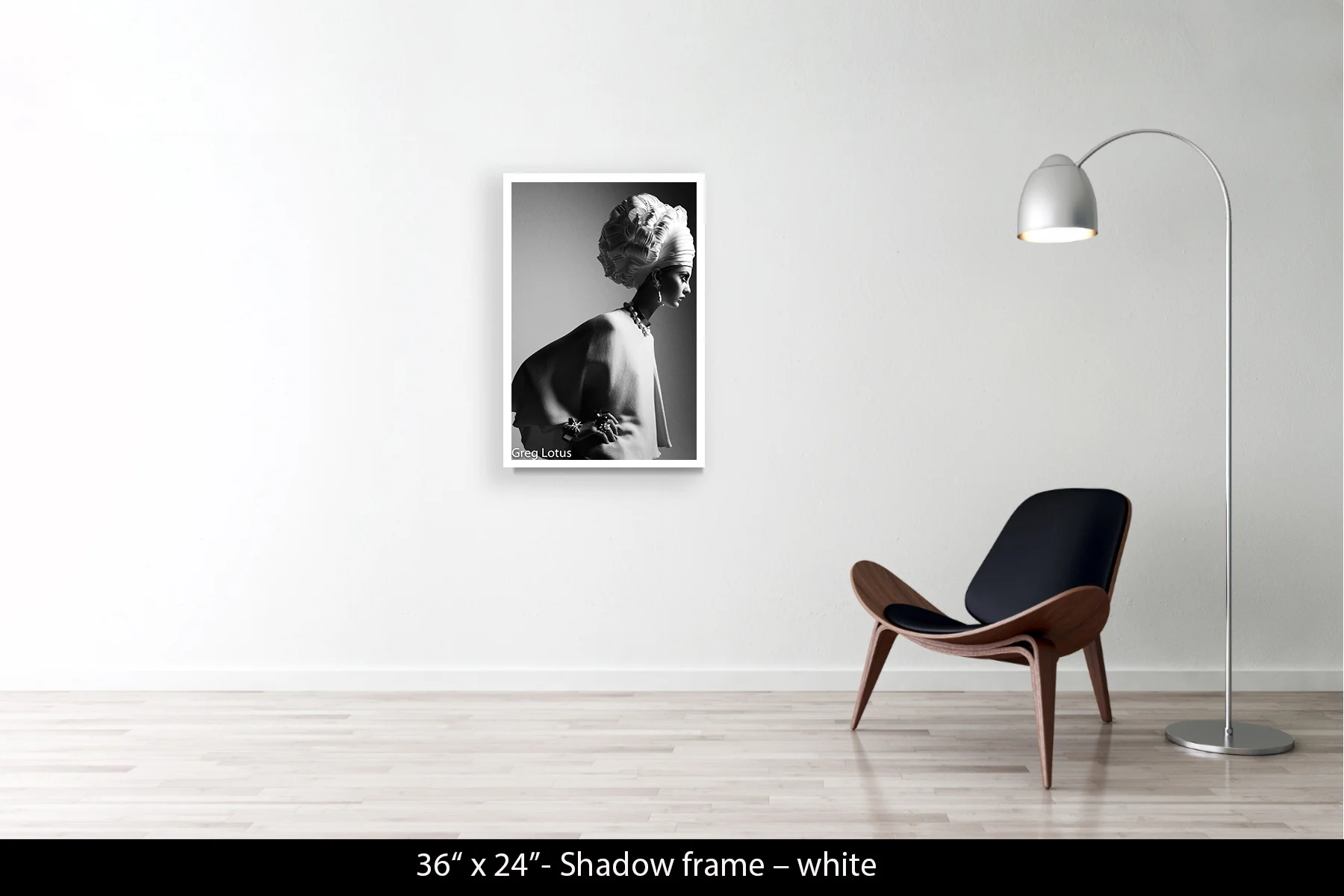 36"x24" | Shadow Frame White