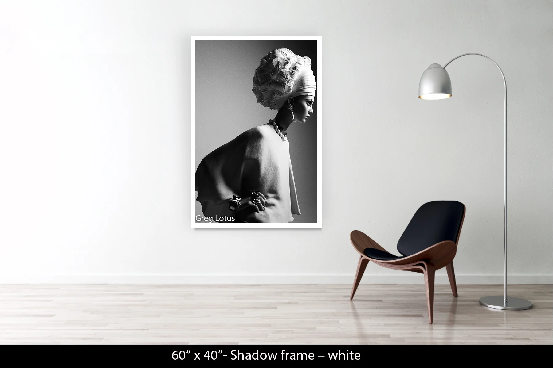 60"x40" | Shadow Frame White