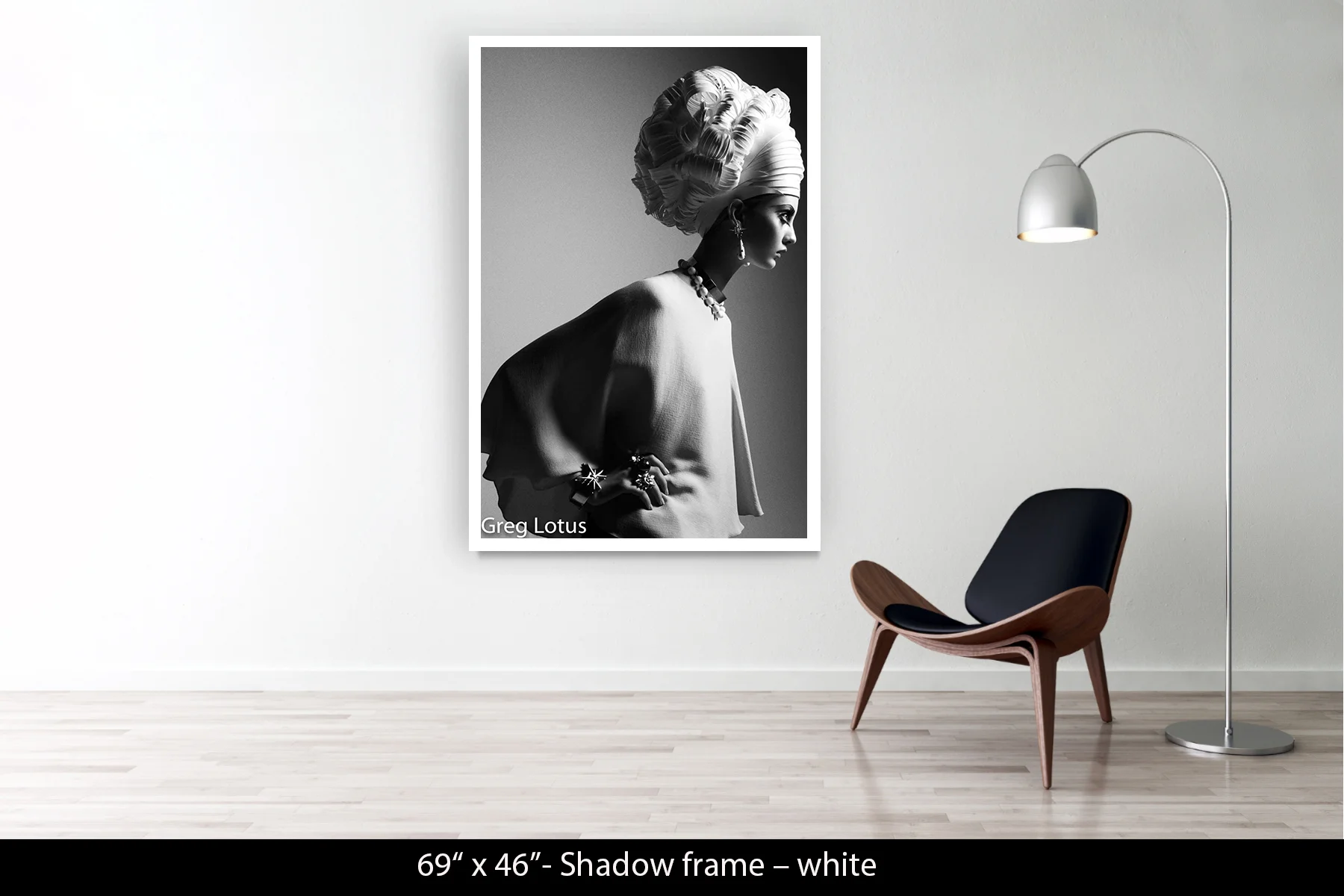 69"x46" | Shadow Frame White