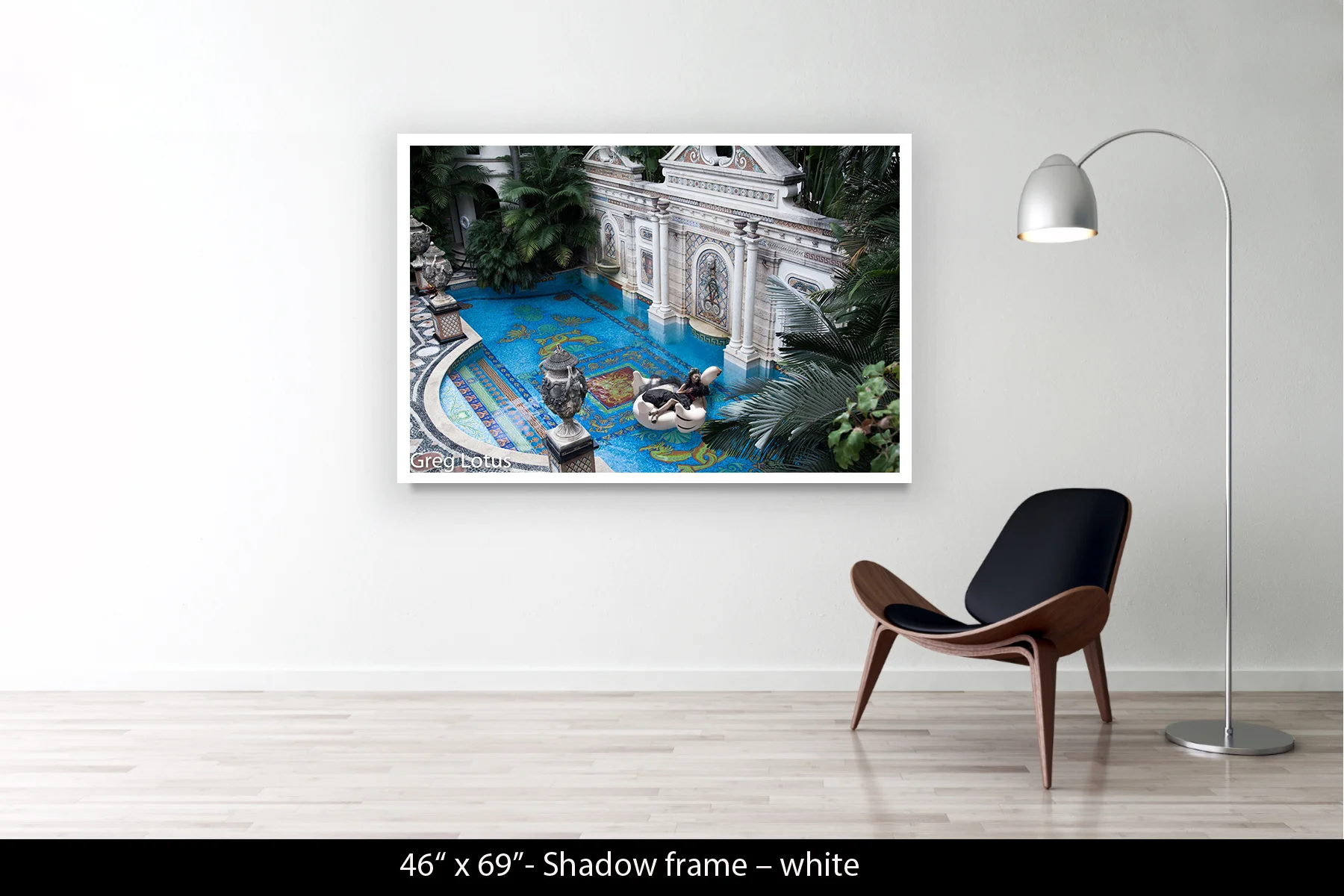46"x69" | Shadow Frame White