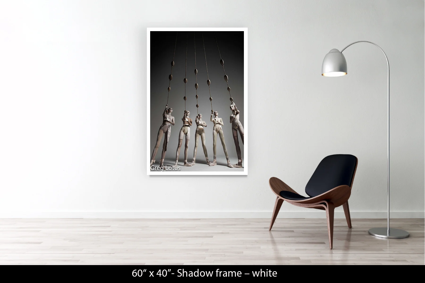 60"x40" | Shadow Frame White