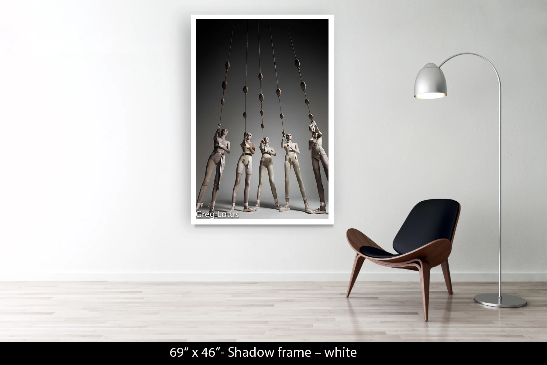 69"x46" | Shadow Frame White