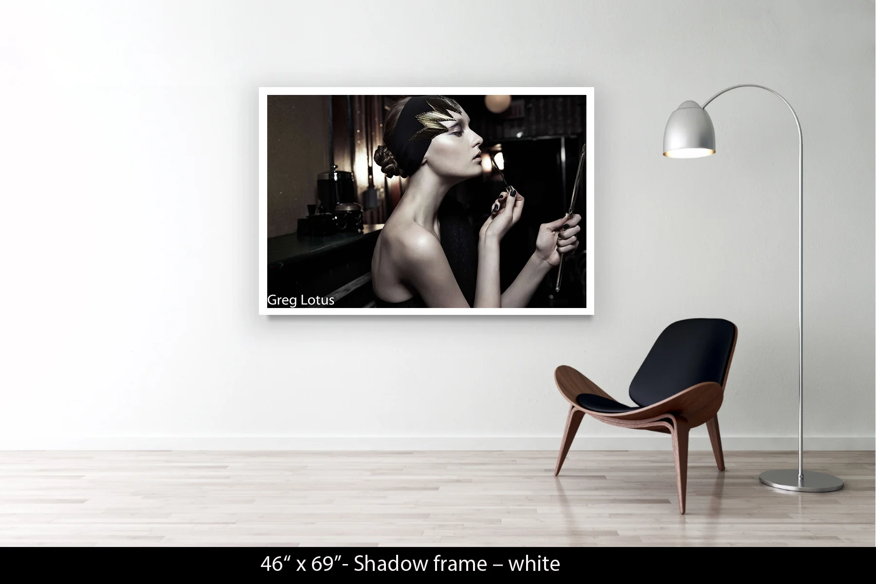 46"x69" | Shadow Frame White