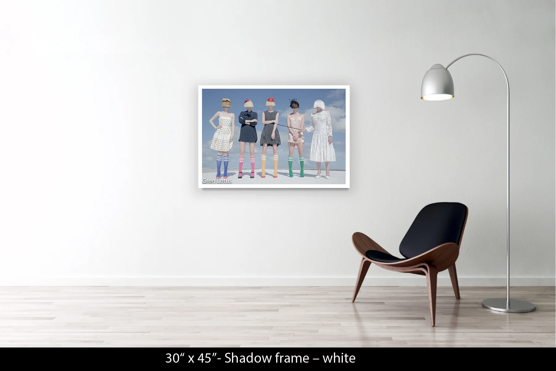 30"x45" | Shadow Frame White