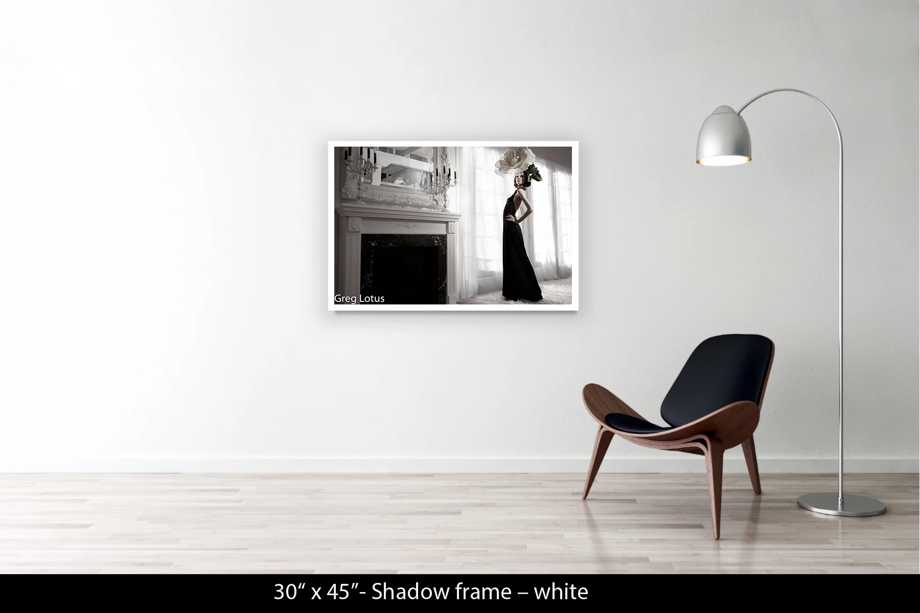 30"x45" | Shadow Frame White
