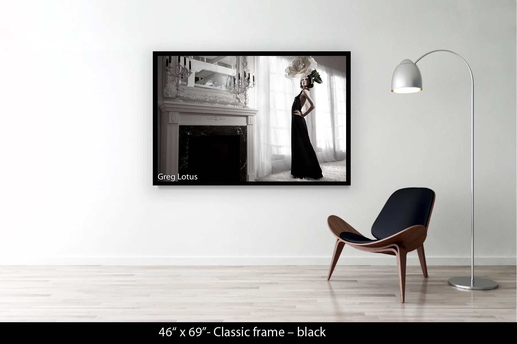 46"x69" | Classic Frame Black