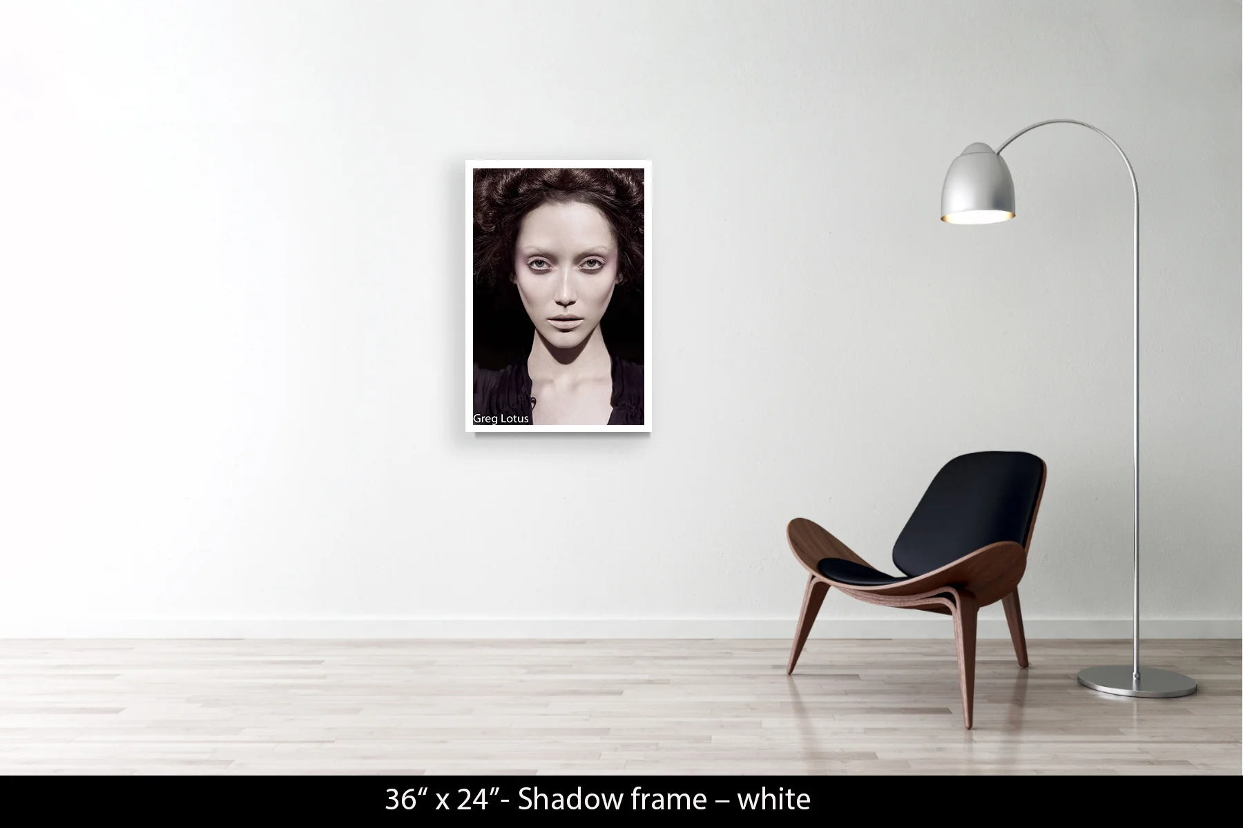 36"x24" | Shadow Frame White