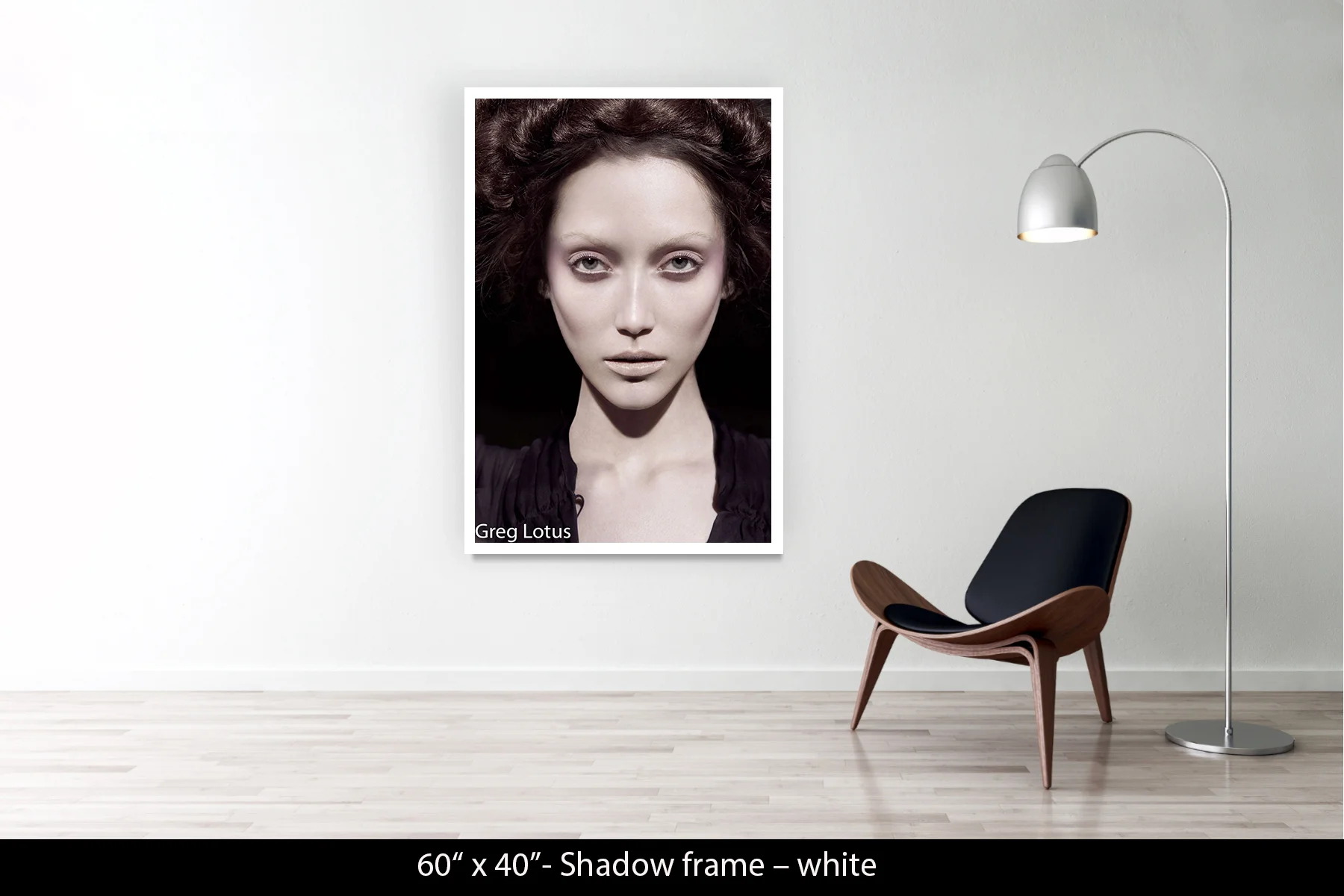 60"x40" | Shadow Frame White