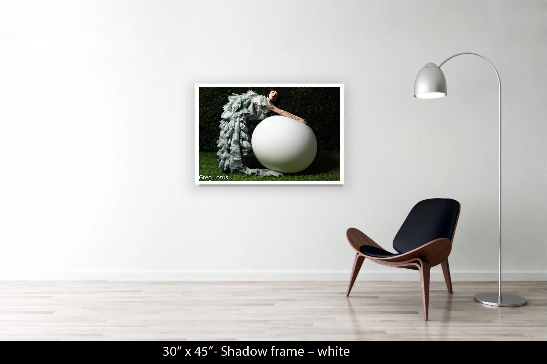 30"x45" | Shadow Frame White