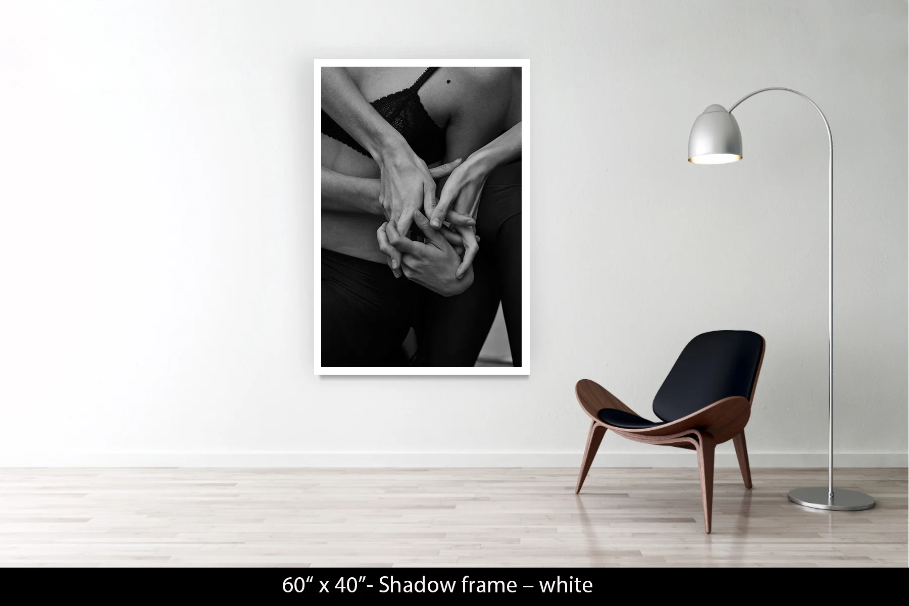 60"x40" | Shadow Frame White