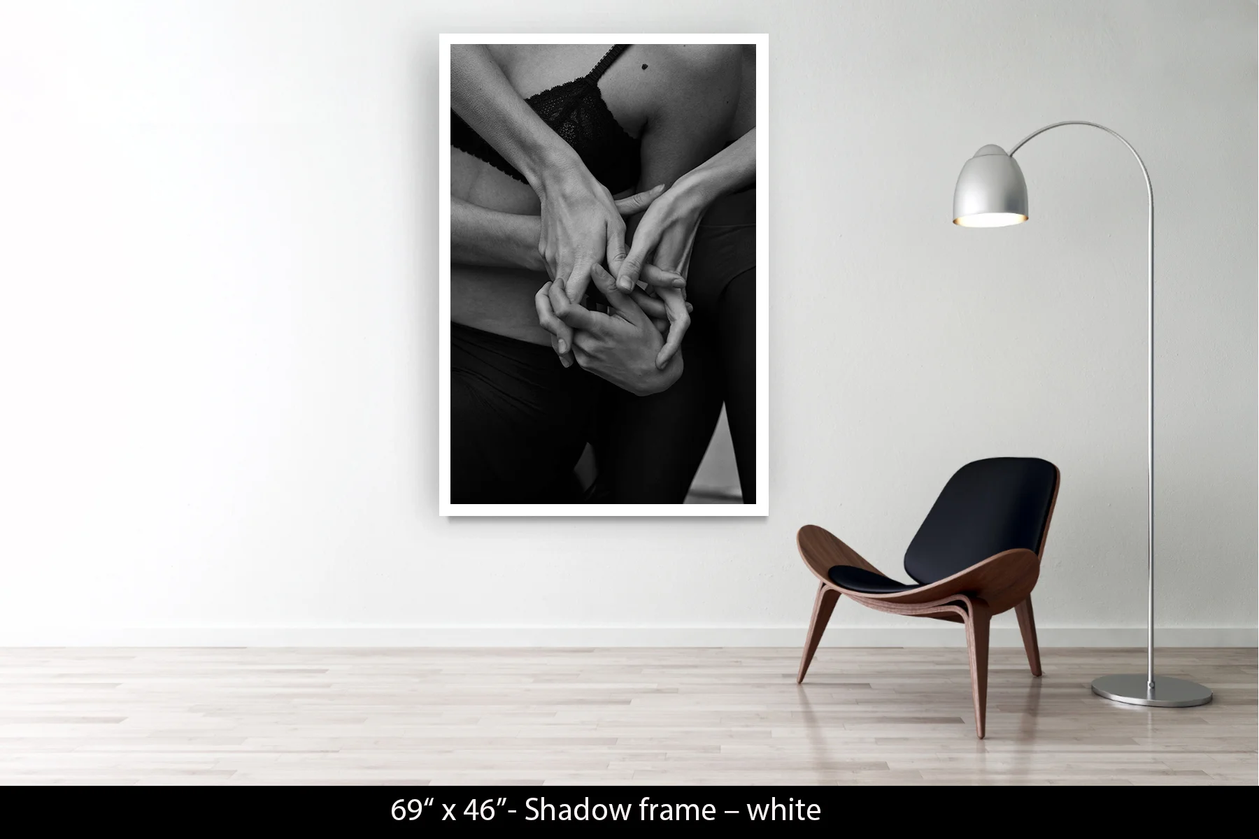 69"x46" | Shadow Frame White