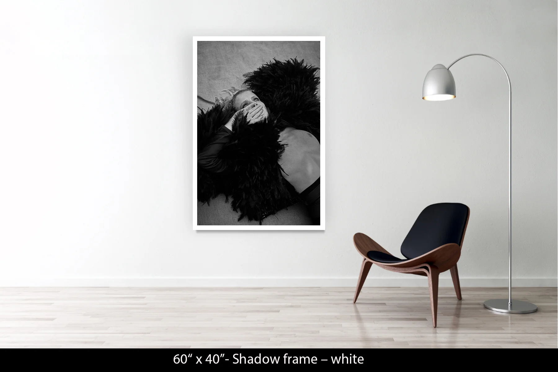 60"x40" | Shadow Frame White