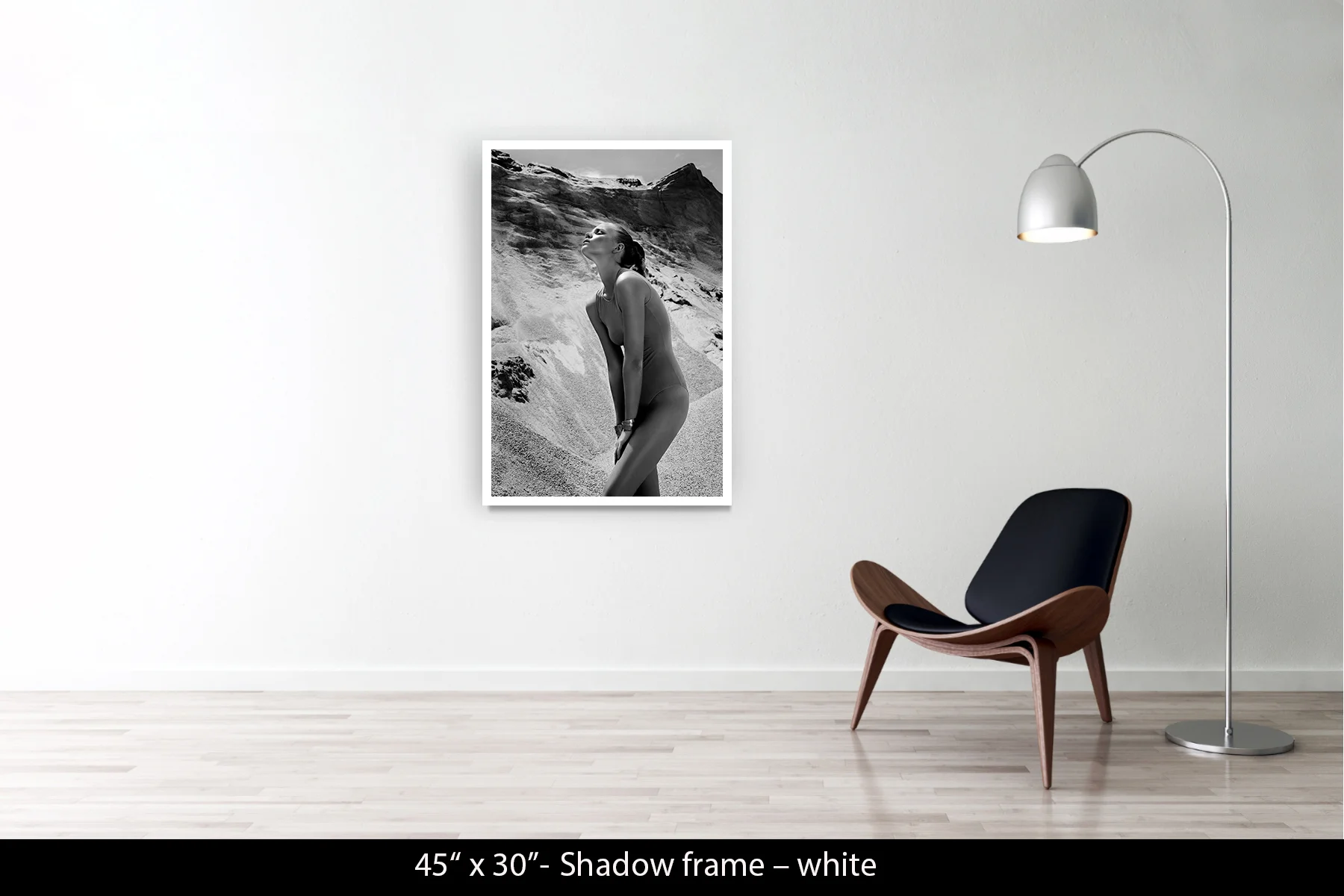 45"x30" | Shadow Frame White