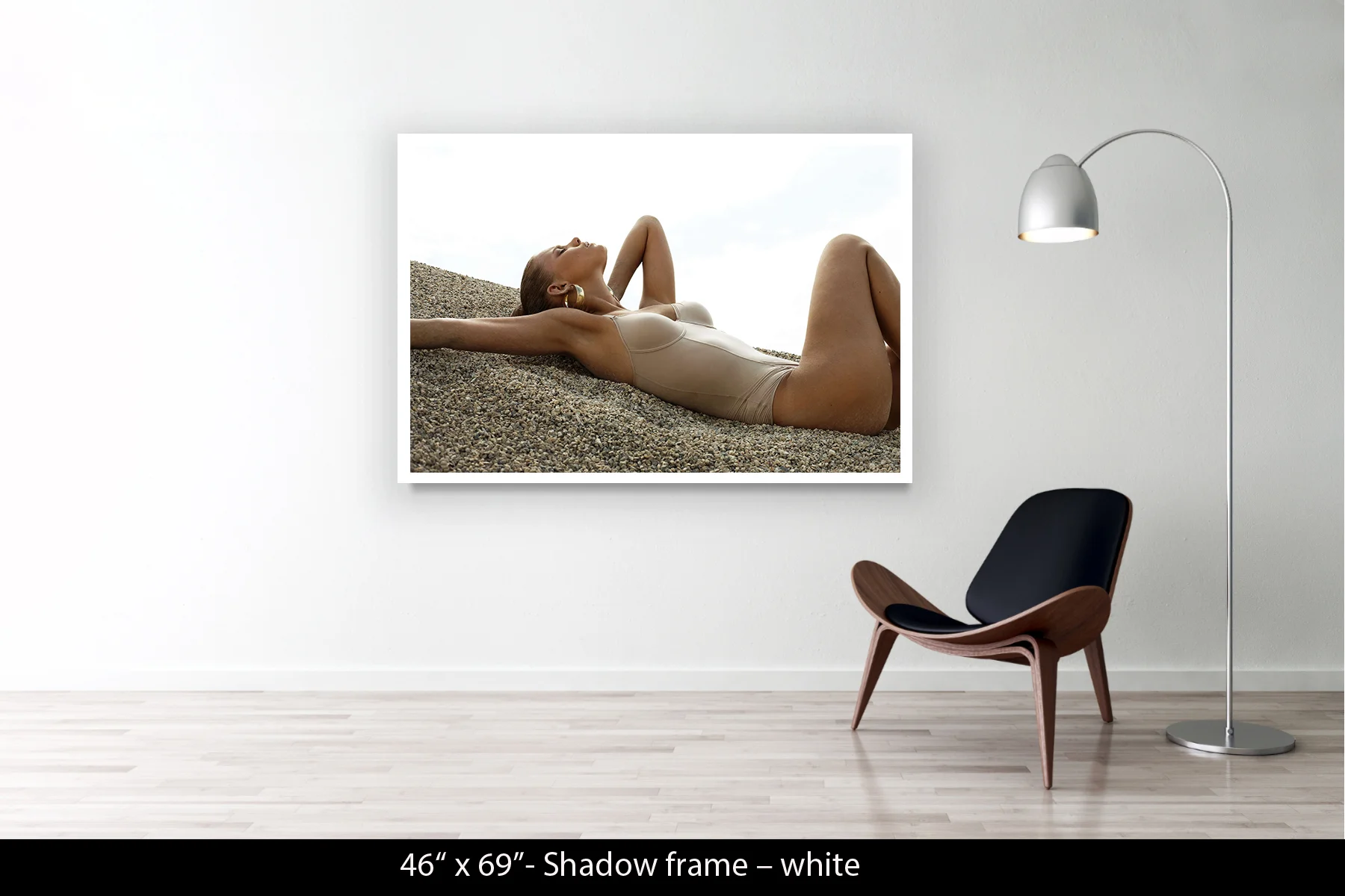 46"x69" | Shadow Frame White