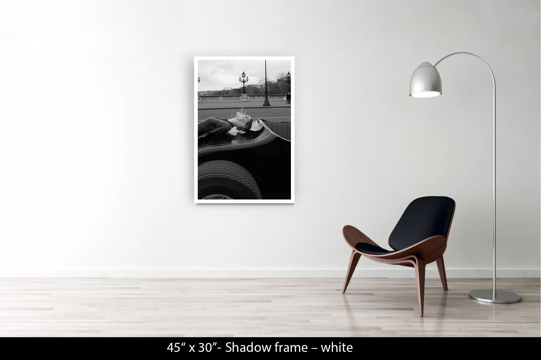 45"x30" | Shadow Frame White
