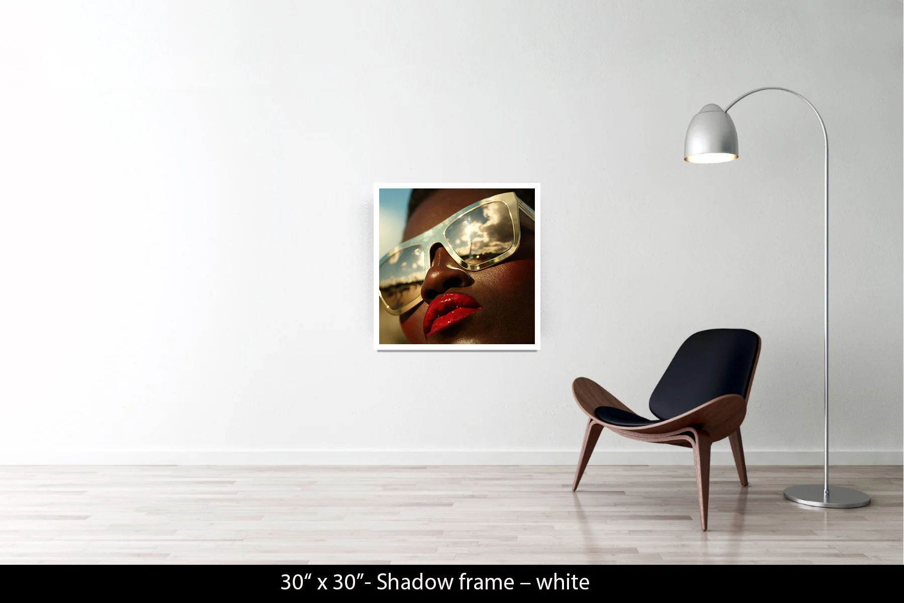 30"x30" | Shadow Frame White
