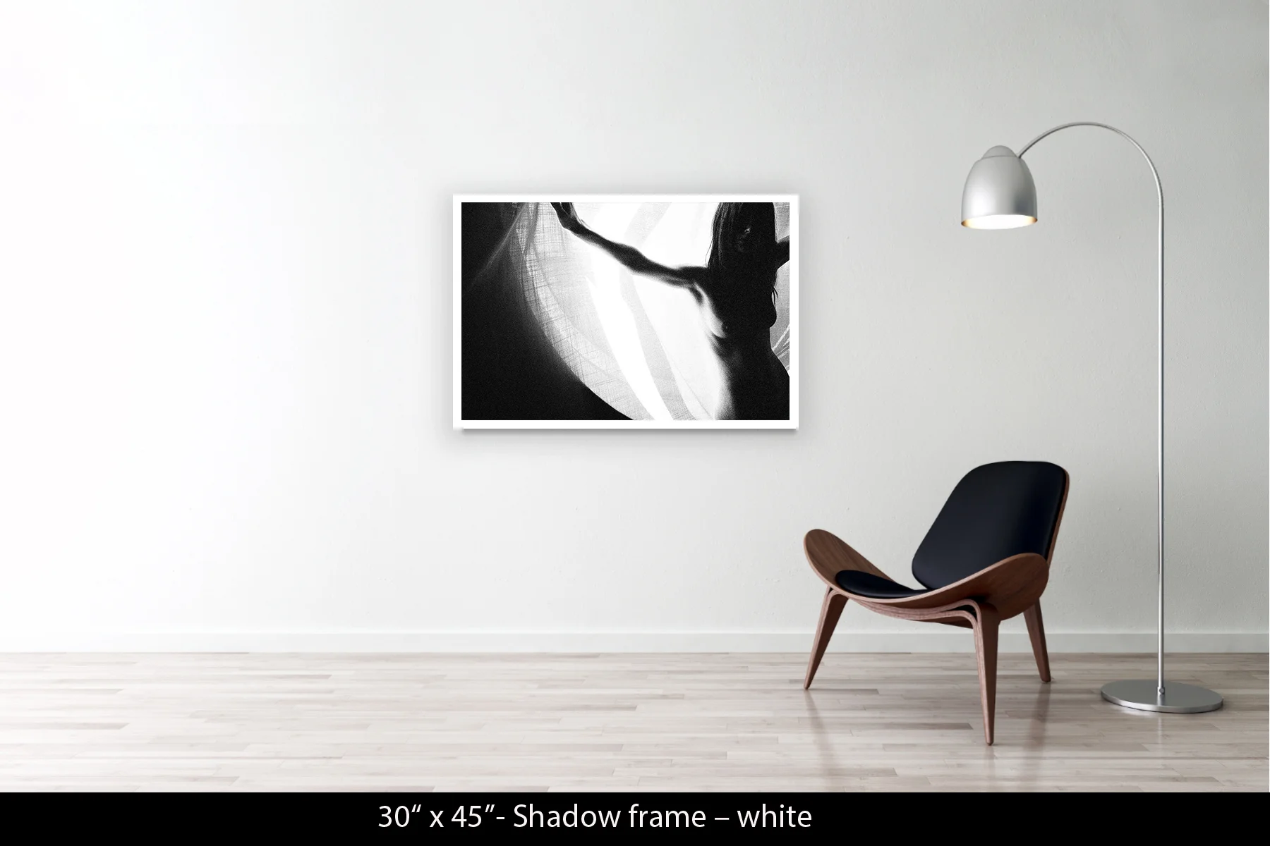 30"x45" | Shadow Frame White