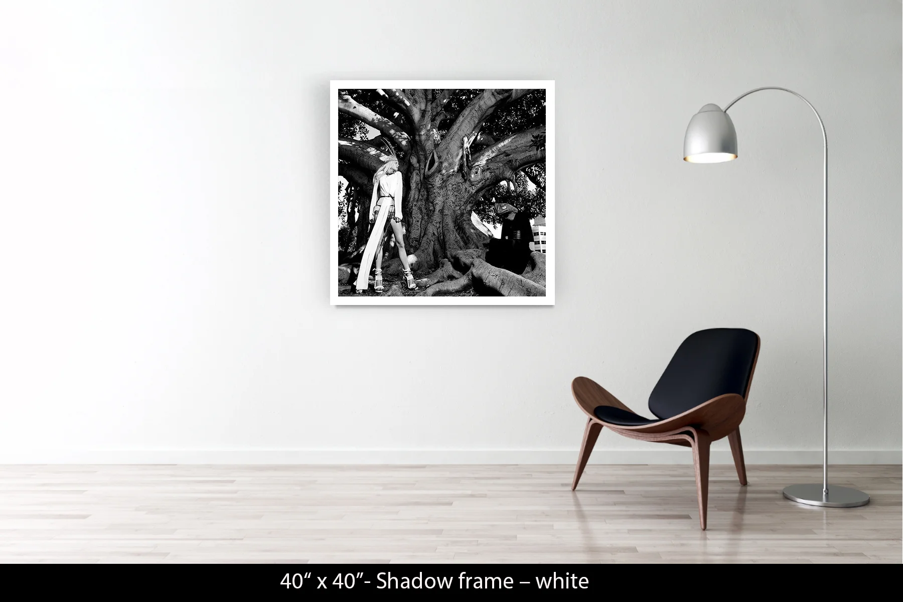 40"x40" | Shadow Frame White