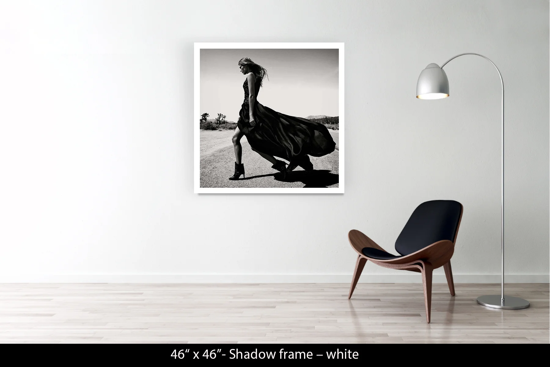 46"x46" | Shadow Frame White